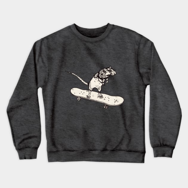 Skater rat Crewneck Sweatshirt by varangyosreka